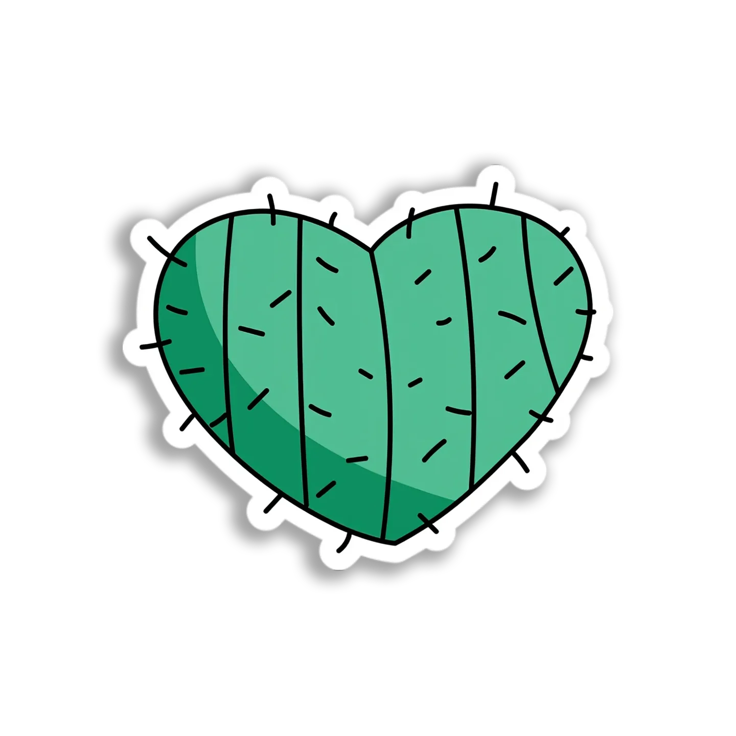 Heart Cactus Sticker