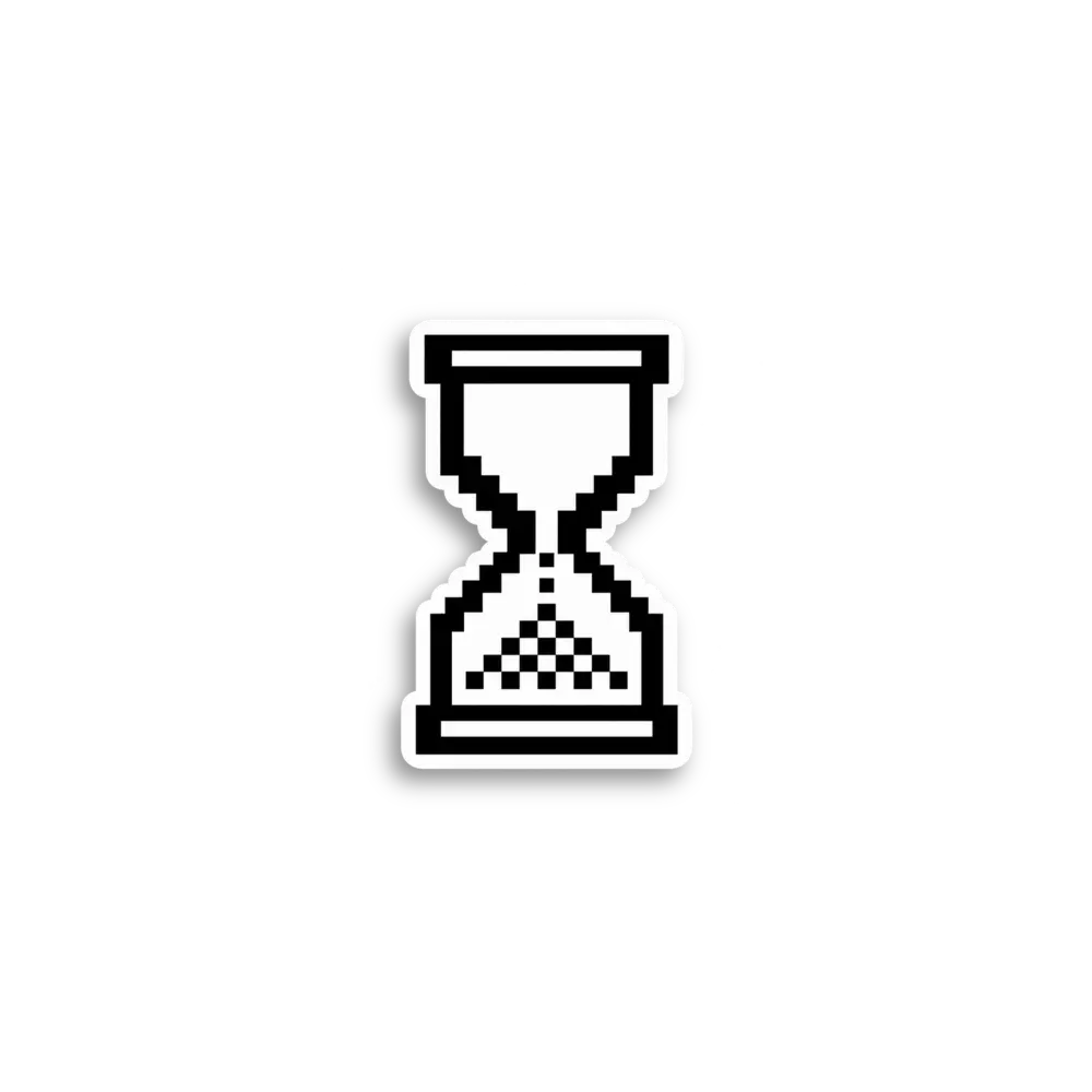 Pixel Hourglass Sticker