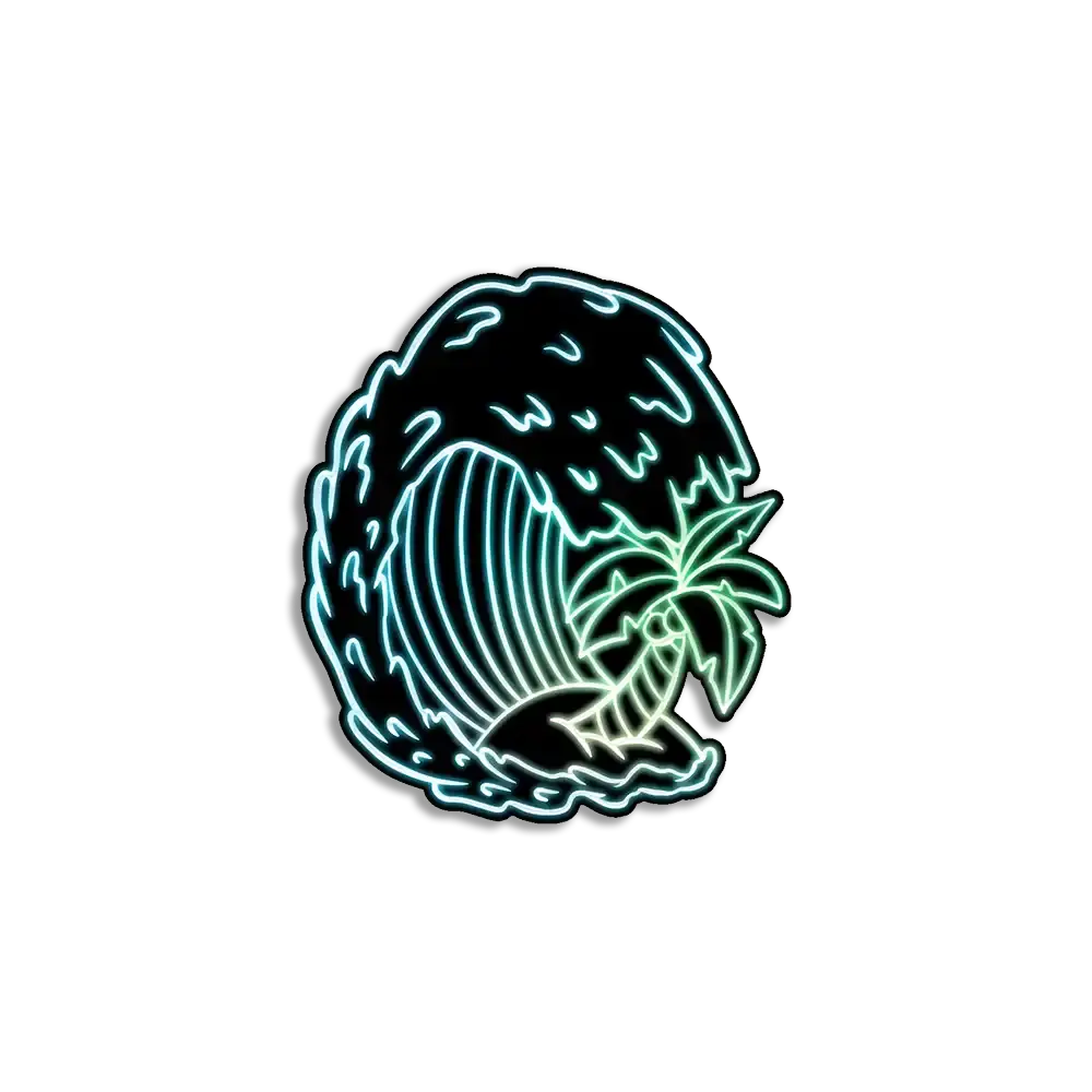 Neon Waterfall Sticker