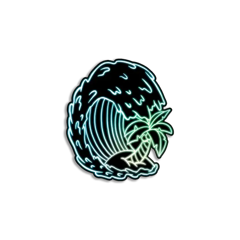 Neon Waterfall Sticker