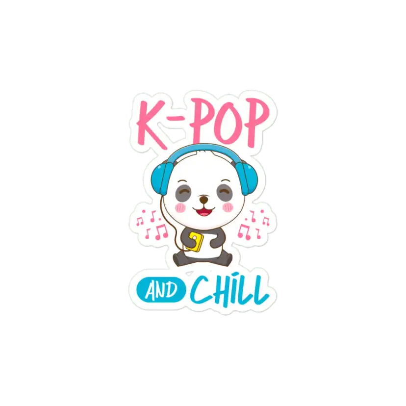 K-Pop and Chill Cute Sticker