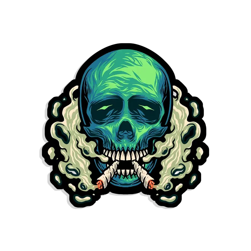 Skull Trippy Sticker