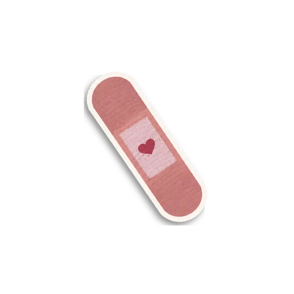 Pink Heart Bandage Sticker