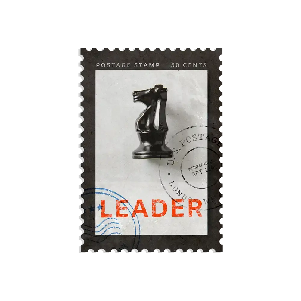 Leader King Chess Stamp Sticker
