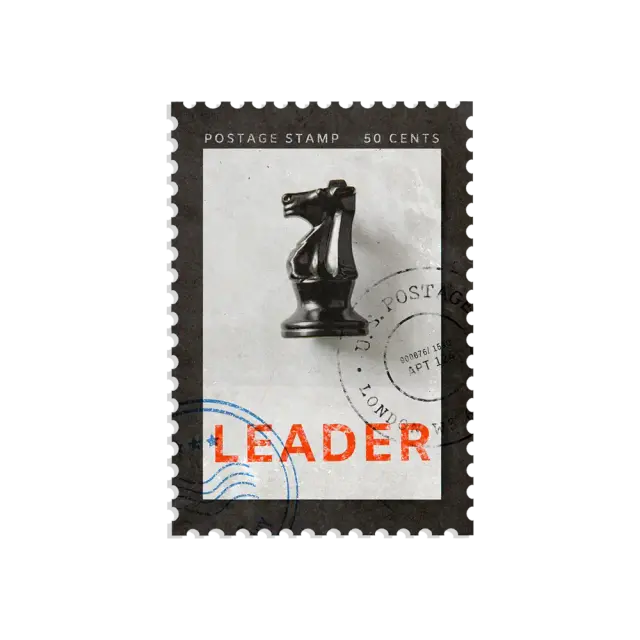 Leader King Chess Stamp Sticker