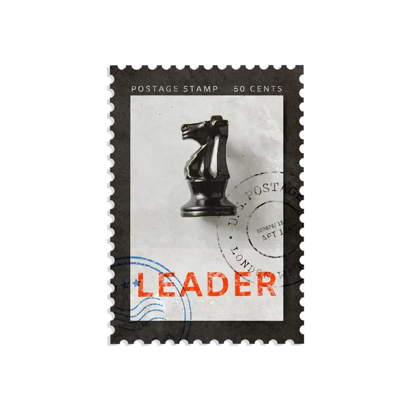 Leader King Chess Stamp Sticker