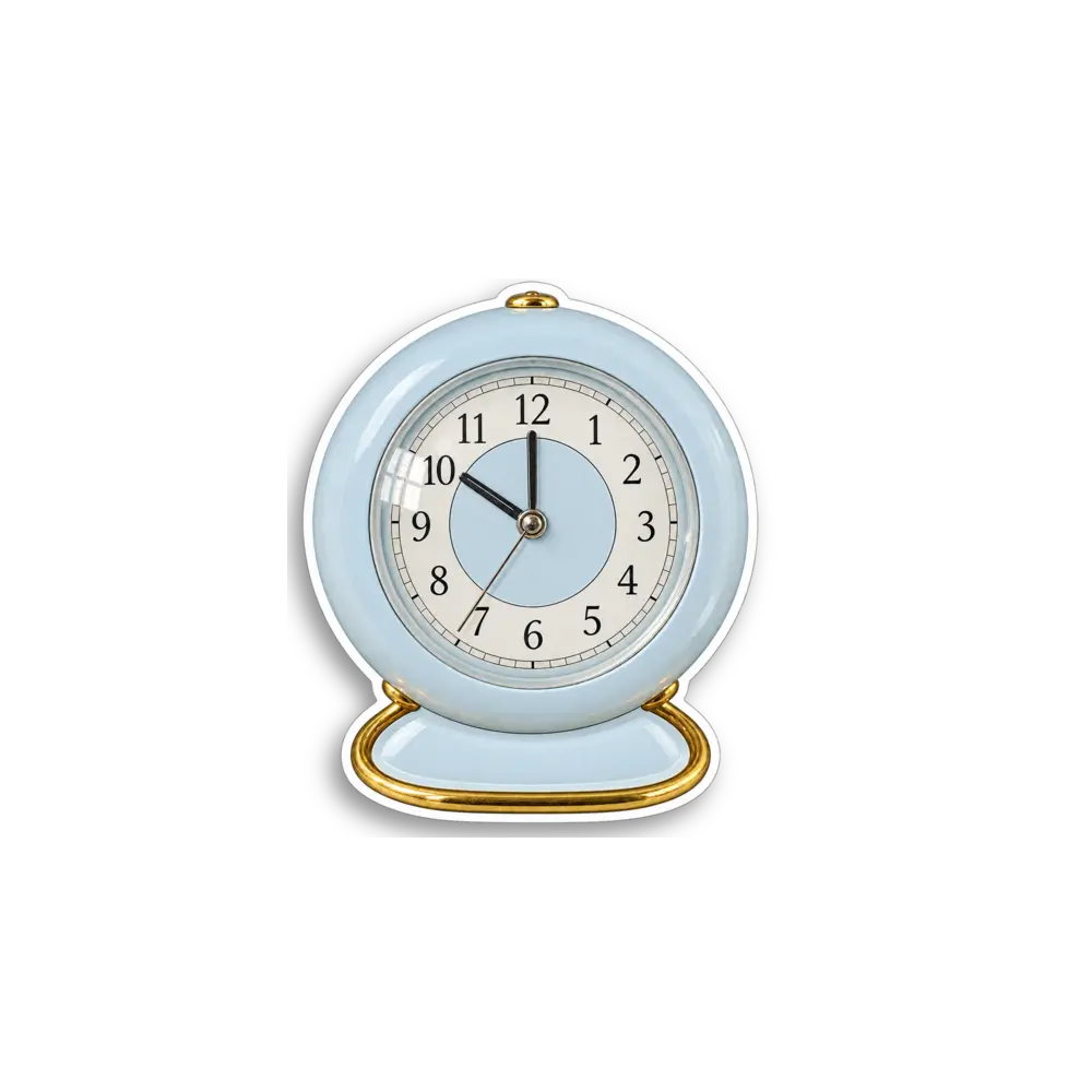 Blue Clock Sticker