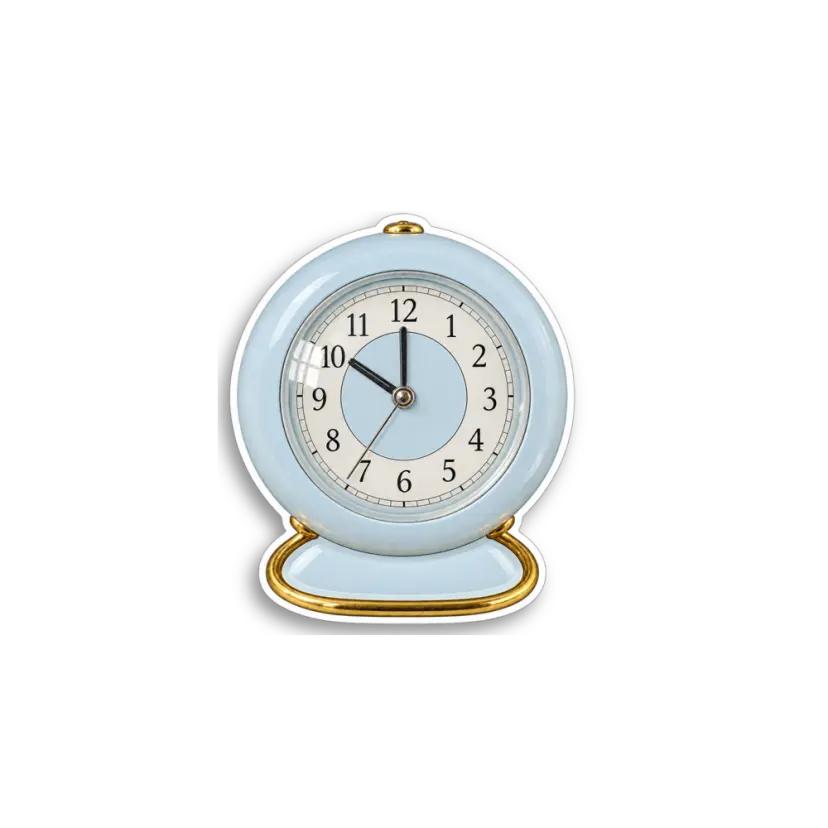 Blue Clock Sticker