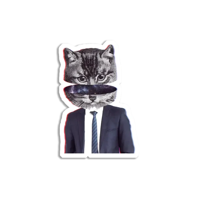 Trippy Cat Sticker