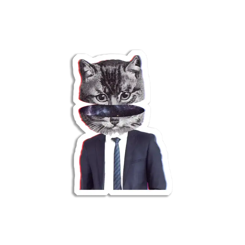 Trippy Cat Sticker