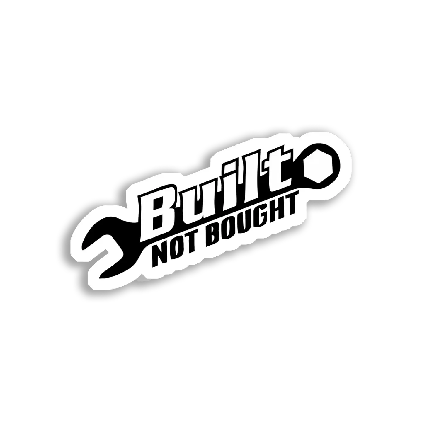 Built Not Bought Wrench Image Car Sticker