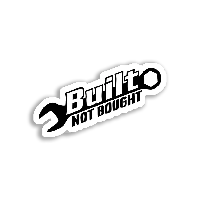 Built Not Bought Wrench Image Car Sticker