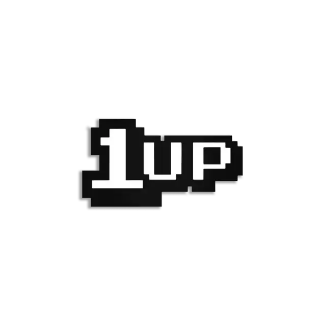 Pixelated 1Up Sticker