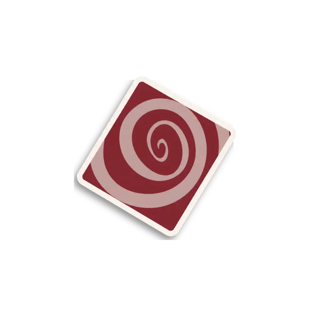 Retro Spiral Card Sticker