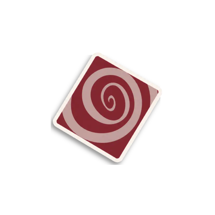 Retro Spiral Card Sticker