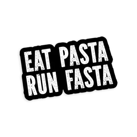 Eat Pasta Run Fasta Car Sticker