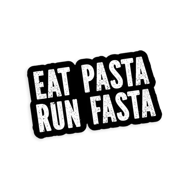 Eat Pasta Run Fasta Car Sticker
