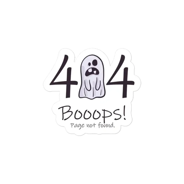 Ghost Error 404 Sticker
