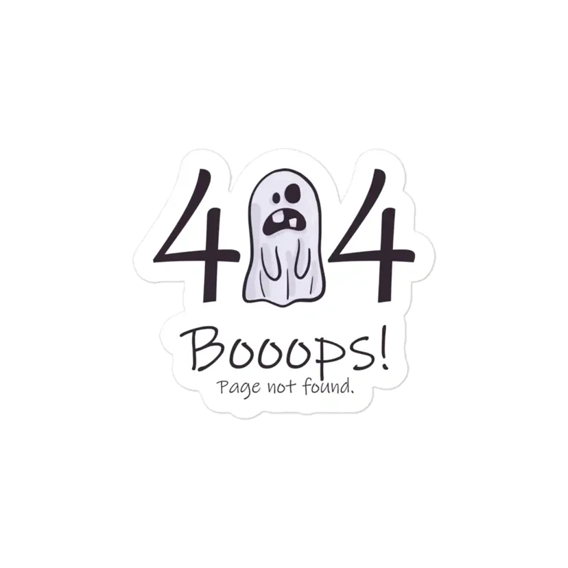 Ghost Error 404 Sticker
