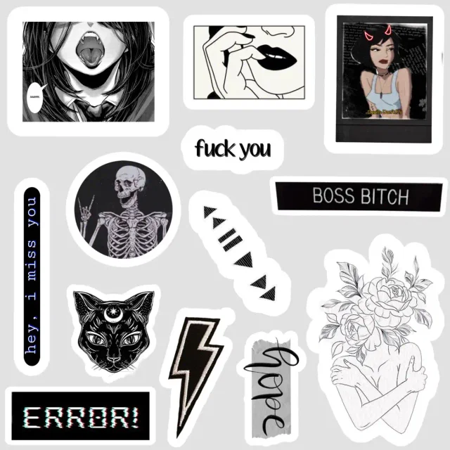 Black Aesthetic Stickers