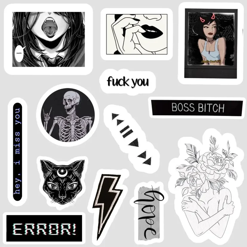 Black Aesthetic Stickers