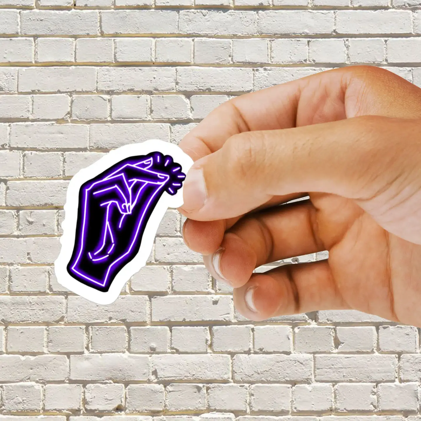 Neon Snap Finger Sticker