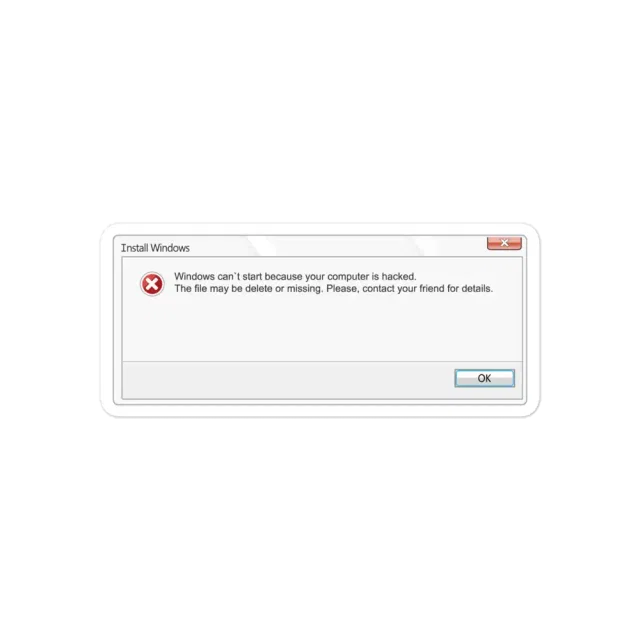 Install Windows Prank Sticker Sticker