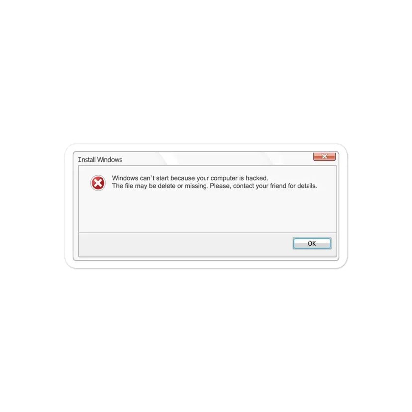 Install Windows Prank Sticker Sticker