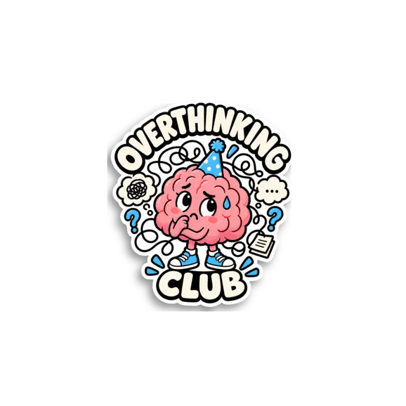 Overthinking Club Sticker