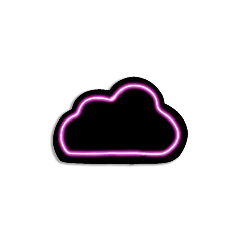 Neon Cloud Sticker