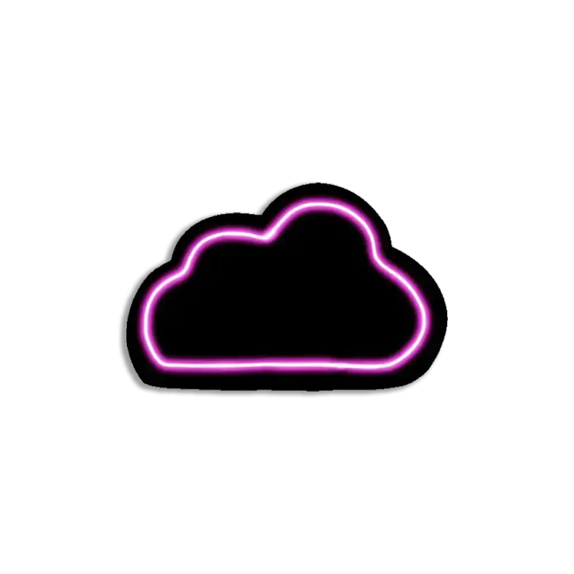 Neon Cloud Sticker