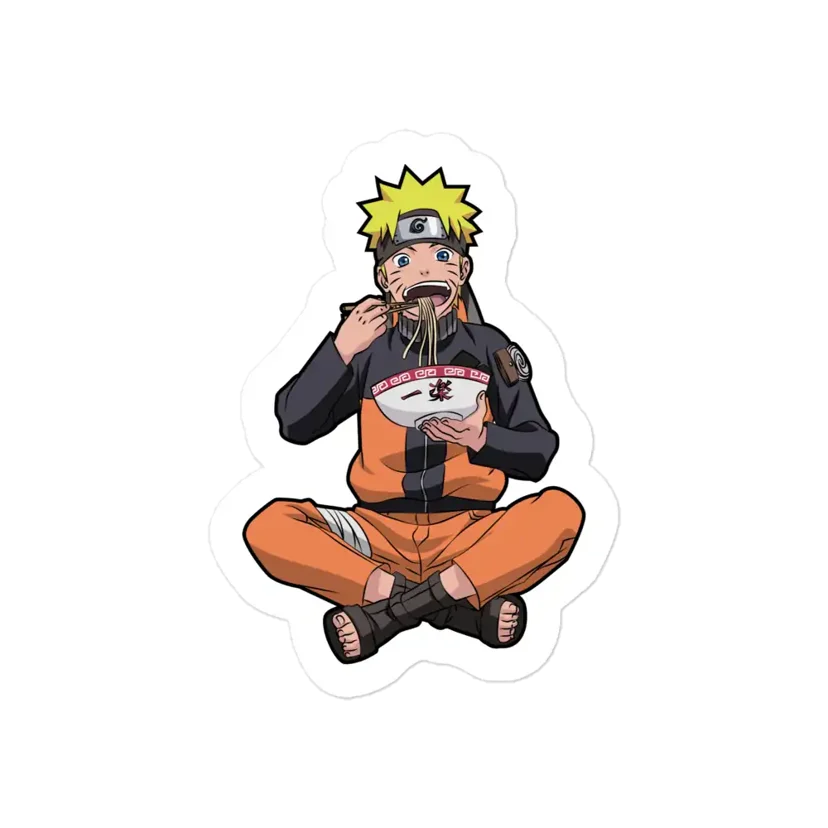 Naruto Uzumaki Eating Ramen Sticker