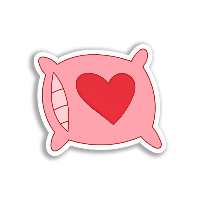 Heart Pillow Sticker