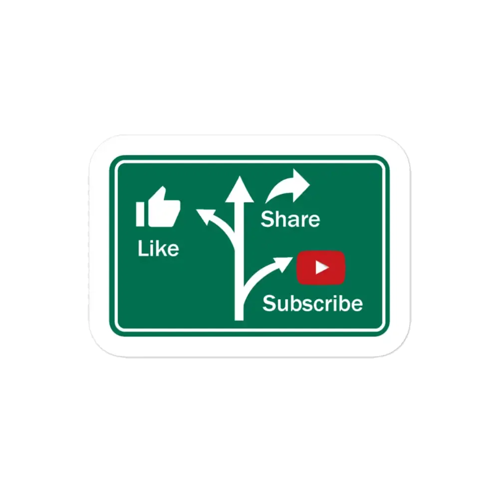 Like Share Subscribe Road Sign
