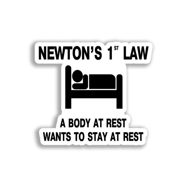 Newton's First Law of Motion Sticker