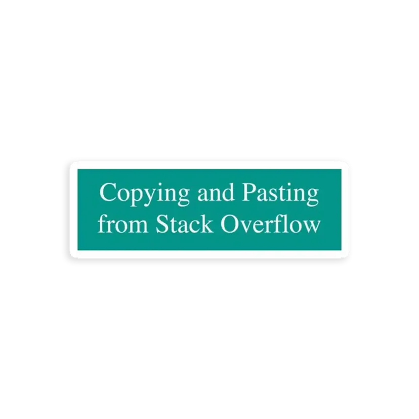 Copying and Pasting from Stack Overflow Sticker
