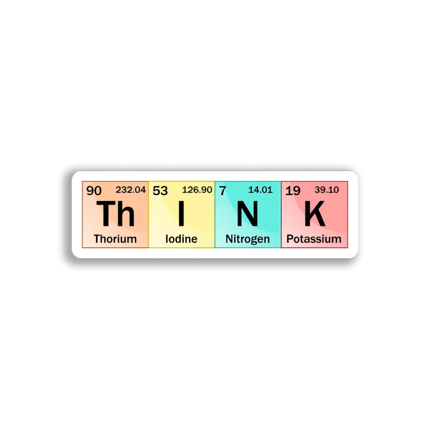 Periodic Table Think Sticker