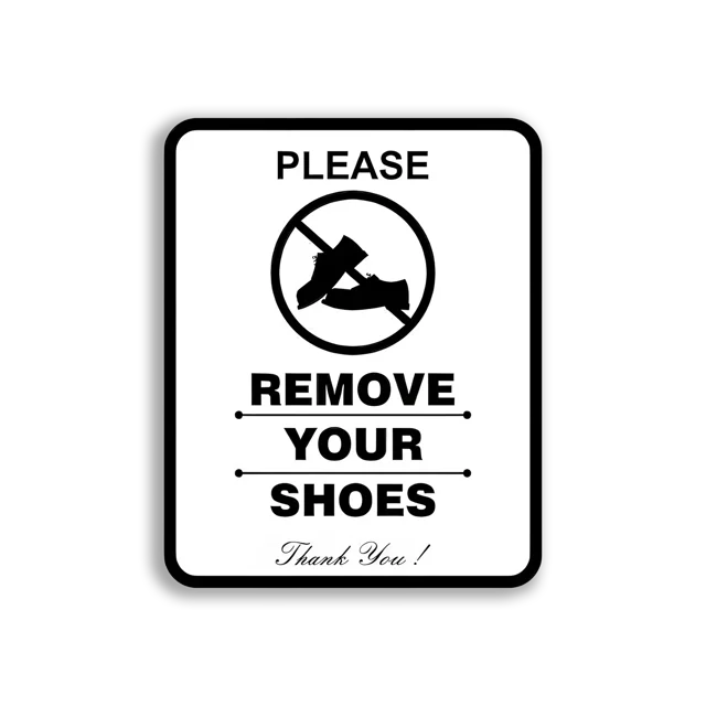 Please Remove Your Shoes Sign Sticker