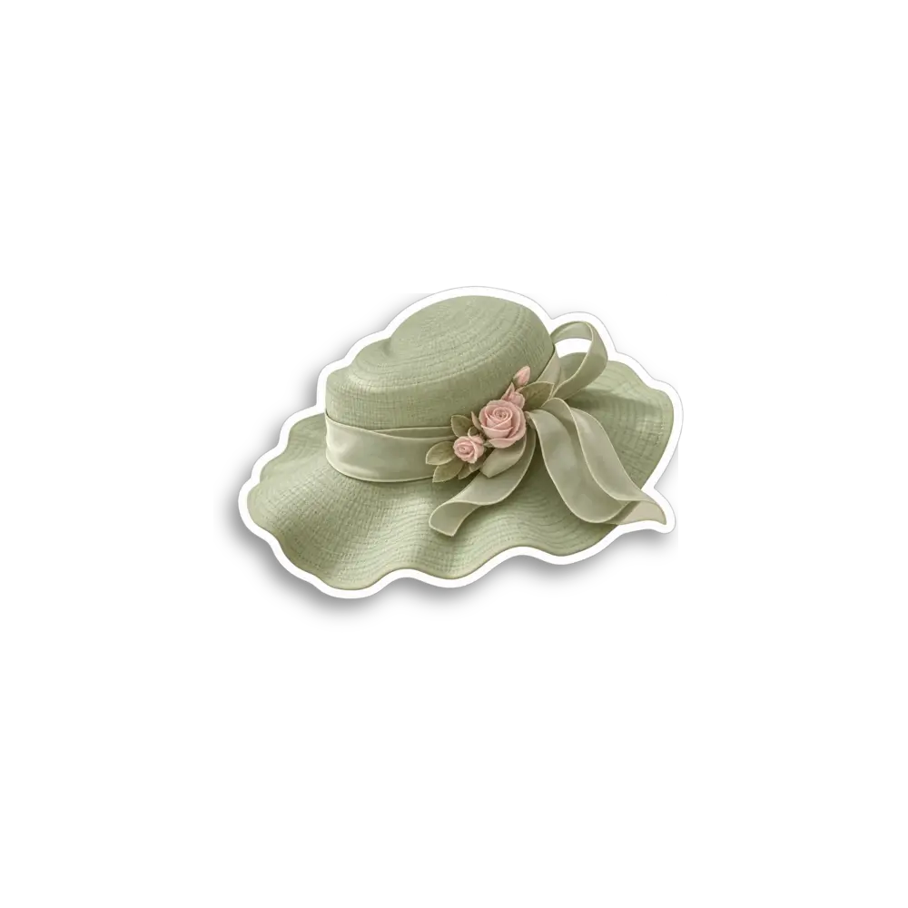 Sage Green Hat Sticker