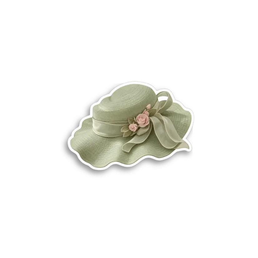Sage Green Hat Sticker
