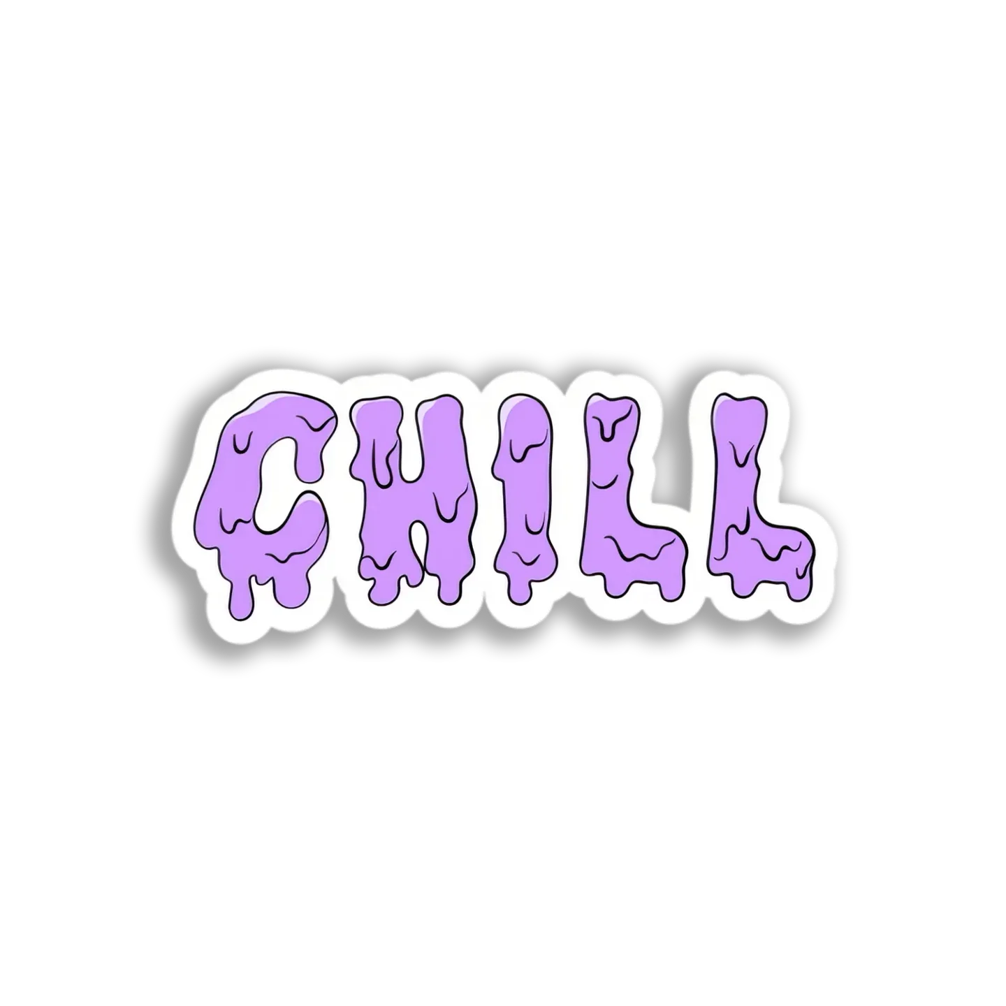 Melted Chill Text Sticker