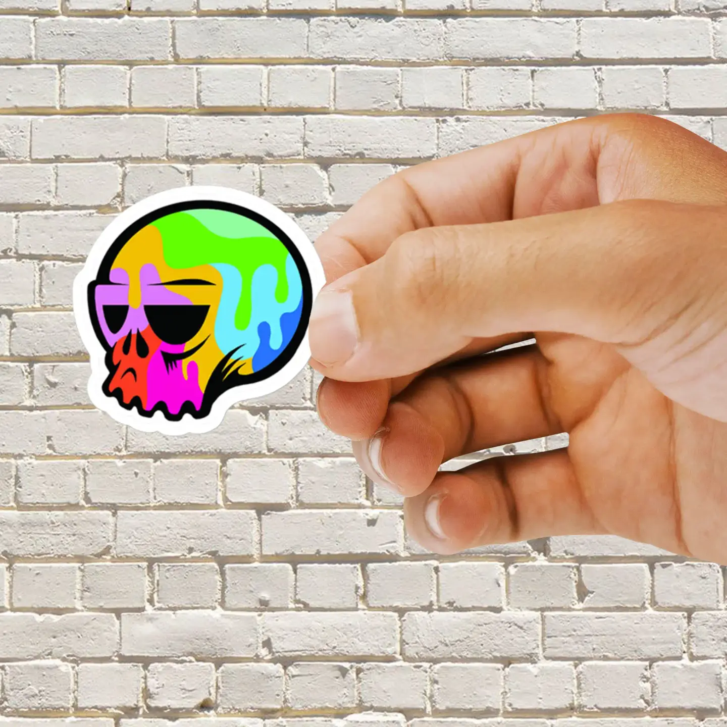 Colorful Skull Sticker