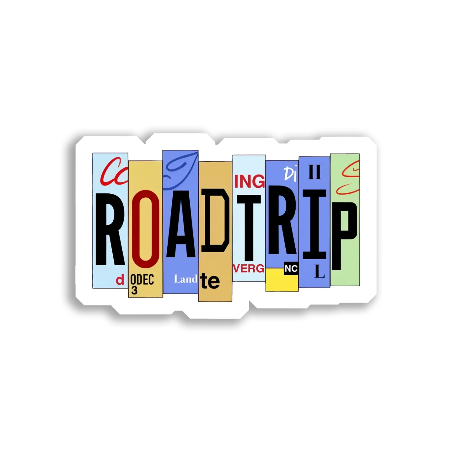 Road Trip Land Verge NC Sticker