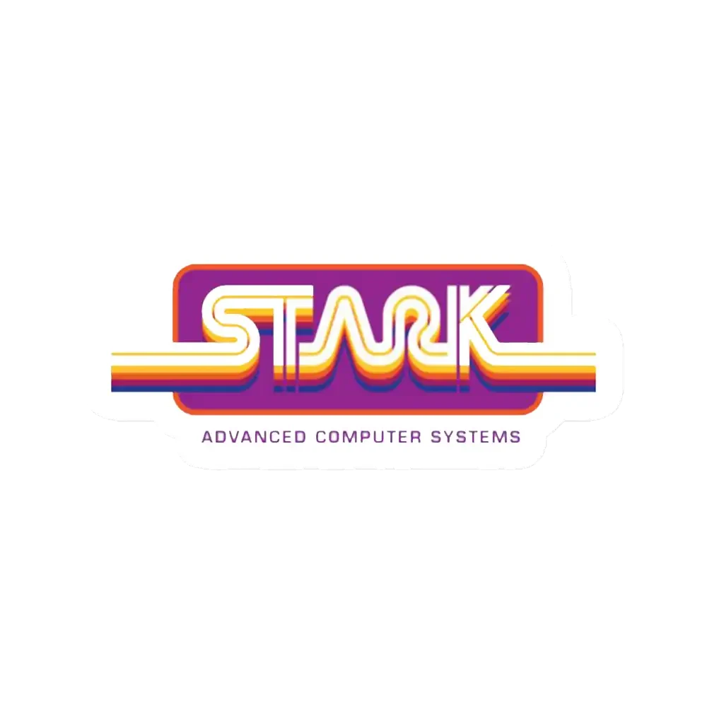 1980s Stark Technologies computer graphics Sticker