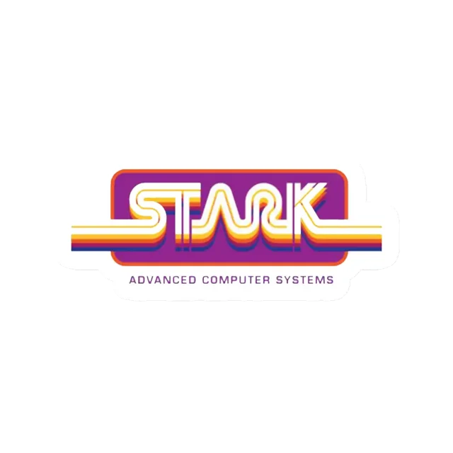 1980s Stark Technologies computer graphics Sticker