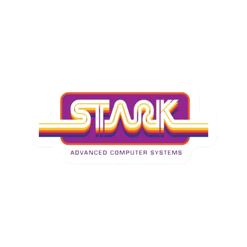 1980s Stark Technologies computer graphics Sticker