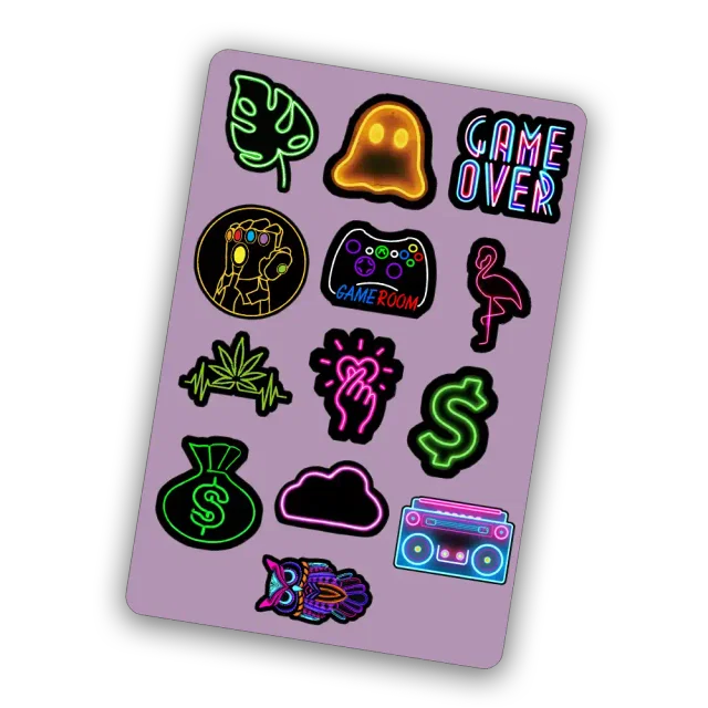 Neon  - Mini Sticker Sheet