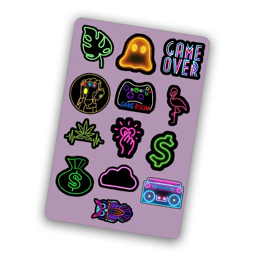Neon  - Mini Sticker Sheet