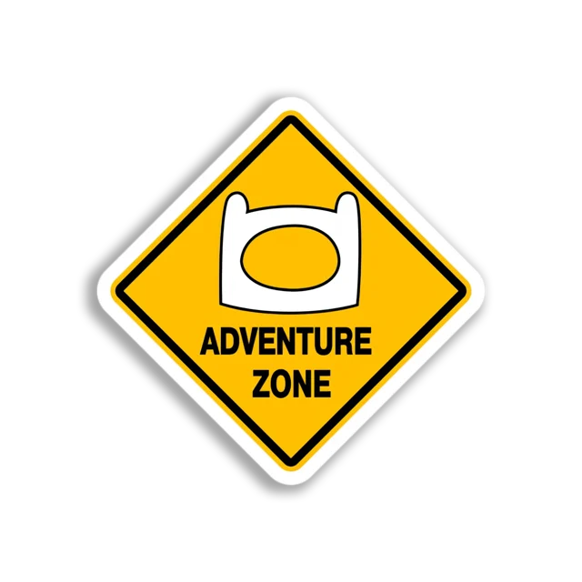 Adventure Time Zone Sign Sticker