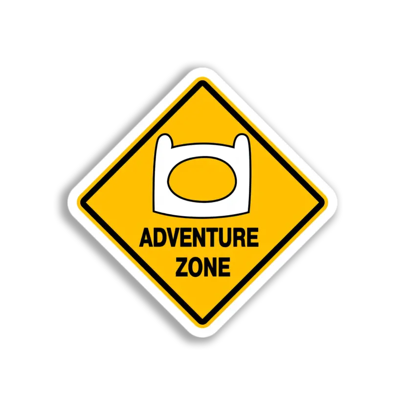 Adventure Time Zone Sign Sticker